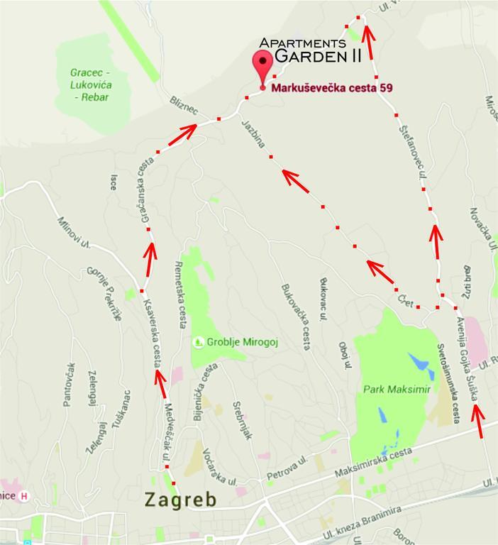 Apartments Garden Zagreb Eksteriør bilde